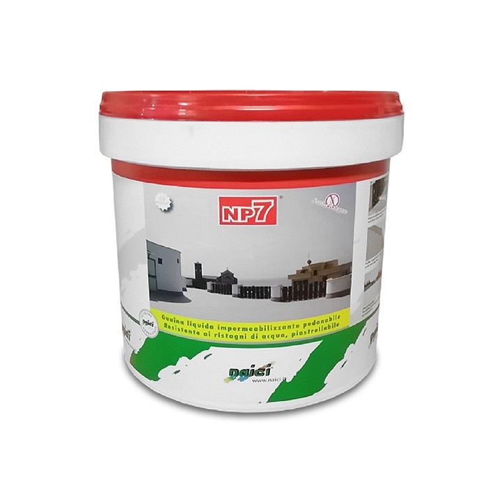 Naici NP7 ROSSA guaina liquida impermeabilizzante pedonabile 5 KG