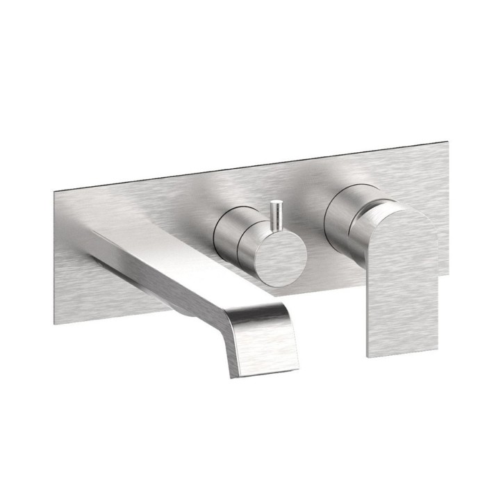 Fratelli Frattini 83528V2 parte esterna visibile monocomando vasca incasso con deviatore a dischi ceramici 2 vie con bocca di erogazione serie TOLOMEO