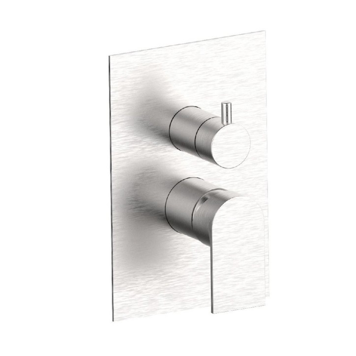 Fratelli Frattini 83541 parte esterna visibile monocomando incasso con deviatore a dischi ceramici 2 vie piastra in ottone serie TOLOMEO