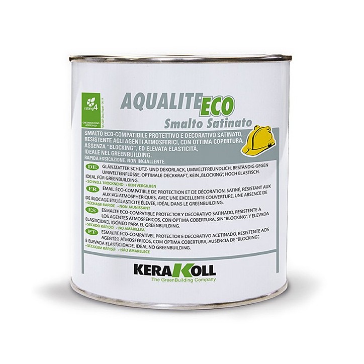 Kerakoll AQUALITE ECO SMALTO SATINATO elastico resistente protettivo 0,75 LT