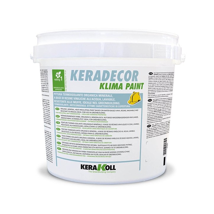 Kerakoll KERADECOR KLIMA PAINT pittura termoisolante fonoassorbente 14 LT