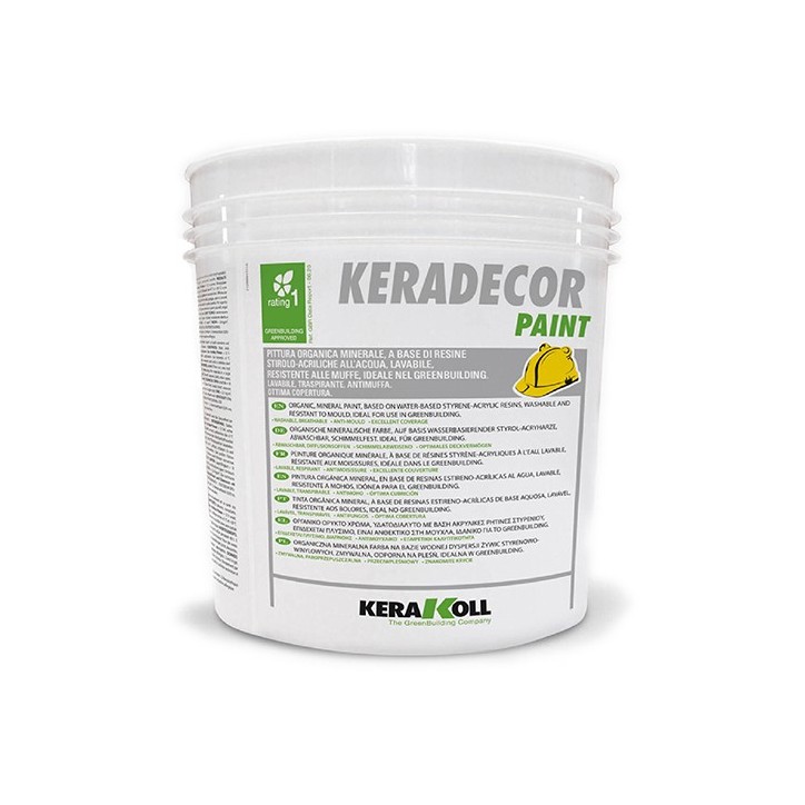 Kerakoll KERADECOR PAINT pittura stirolo acrilica lavabile 4 LT