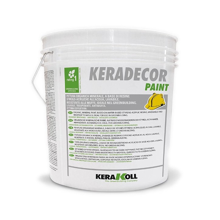 Kerakoll KERADECOR PAINT pittura stirolo acrilica lavabile 14 LT