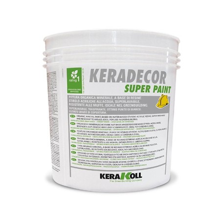 Kerakoll KERADECOR SUPER PAINT pittura stirolo acrilica superlavabile 4 LT