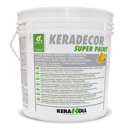 Kerakoll KERADECOR SUPER PAINT pittura stirolo acrilica superlavabile 14 LT