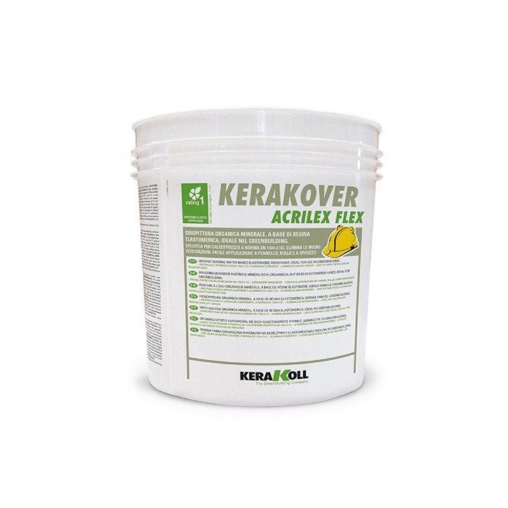 Kerakoll KERAKOVER ACRILEX FLEX pittura organica minerale elastica 4 LT