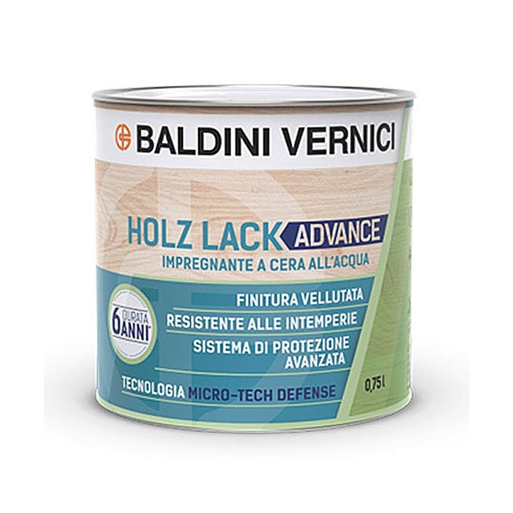 Baldini Vernici HOLZ LACK ADVANCE impregnante a cera all'acqua 0,75 LT