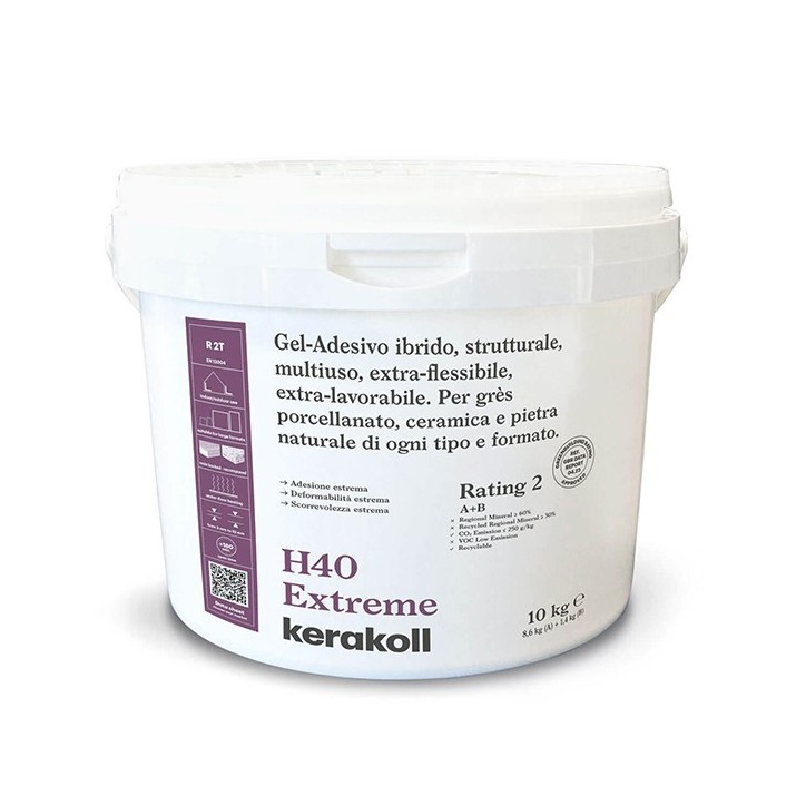 Kerakoll H40 EXTREME gel-adesivo ibrido rapido ultra deformabile A+B 10 KG