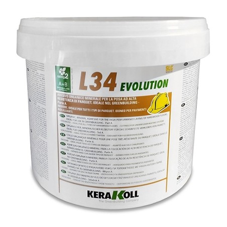 Kerakoll L34 EVOLUTION adesivo organico minerale posa parquet 10 KG Chiaro