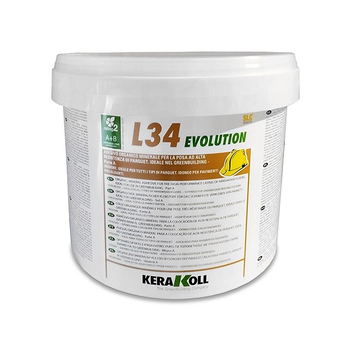 Kerakoll L34 EVOLUTION adesivo organico minerale posa parquet 10 KG Chiaro