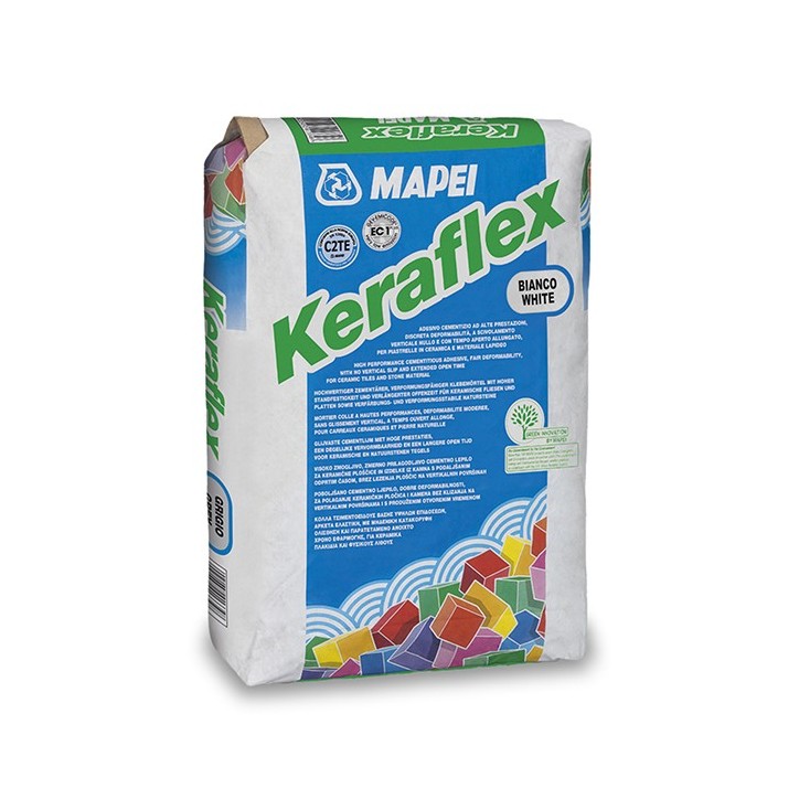 Mapei KERAFLEX adesivo cementizio piastrelle classe C2TE 25 KG bianco