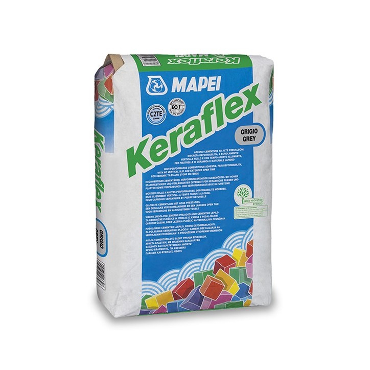 Mapei KERAFLEX adesivo cementizio piastrelle classe C2TE 25 KG grigio