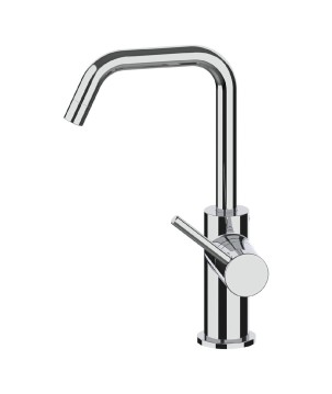 Fratelli Frattini 12052 monocomando lavabo canna a doppia curvatura girevole con scarico 1"1/4 serie PEPE XL