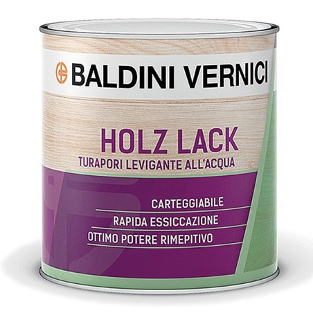 Baldini Vernici HOLZ LACK Turapori levigante all’acqua 0,75 LT