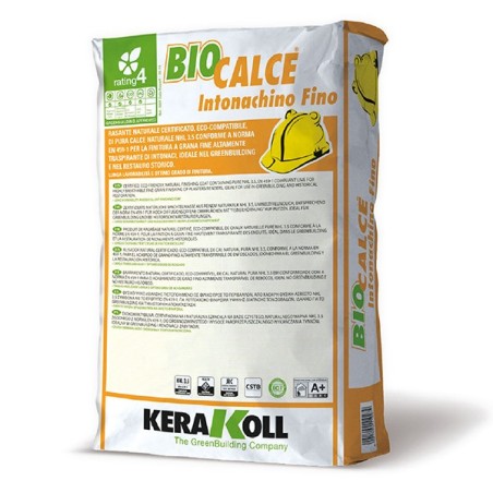 Kerakoll BIOCALCE INTONACHINO FINO rasante naturale certificato 25 KG Giallino