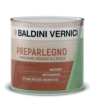 Baldini Vernici PREPARLEGNO prima mano inodore all'acqua per legno 0,5 LT