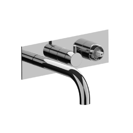 Fratelli Frattini 12528SV2 parte esterna visibile monocomando vasca incasso con deviatore a dischi ceramici a 2 vie con bocca di erogazione serie PEPE XLS