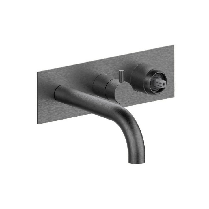 Fratelli Frattini 12528SV2 parte esterna visibile monocomando vasca incasso con deviatore a dischi ceramici a 2 vie con bocca di erogazione serie PEPE XLS