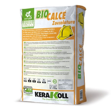 Kerakoll BIOCALCE ZOCCOLATURA intonaco naturale di pura calce 25 KG Giallino