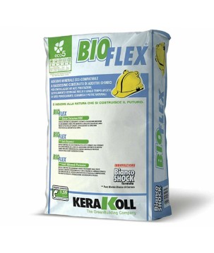 Kerakoll BIOFLEX colla minerale gres ceramica pietre naturali 25 KG bianco