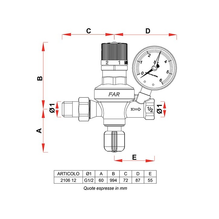 Far 2106 gruppo riempimento automatico per impianti a circuito chiuso 1/2"