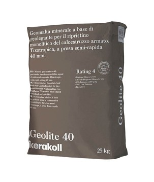 Kerakoll GEOLITE 40 malta ripristino rasatura protezione calcestruzzo 25 KG Grigio