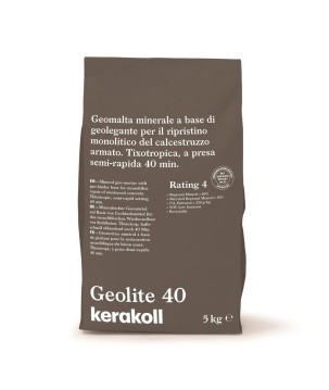 Kerakoll GEOLITE 40 malta ripristino rasatura protezione calcestruzzo 5 KG Grigio