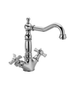 Fratelli Frattini 23864 monoforo lavabo con bocca tipo antico e scarico 1"1/4 serie MUSA