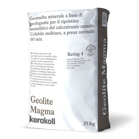 Kerakoll GEOLITE MAGMA malta minerale ripristino calcestruzzo 25 KG Grigio