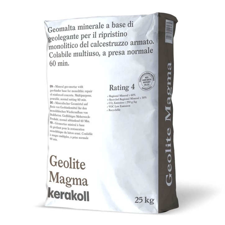 Kerakoll GEOLITE MAGMA malta minerale ripristino calcestruzzo 25 KG Grigio