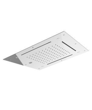 Fratelli Frattini 90938 soffione anticalcareo da incasso a soffitto a 4 funzioni 50x50 cm