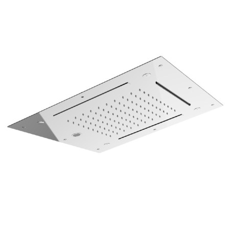 Fratelli Frattini 90938 soffione anticalcareo da incasso a soffitto a 4 funzioni 50x50 cm