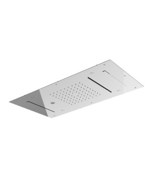 Fratelli frattini 90948 soffione anticalcareo da incasso a soffitto a 4 funzioni 70x40 cm