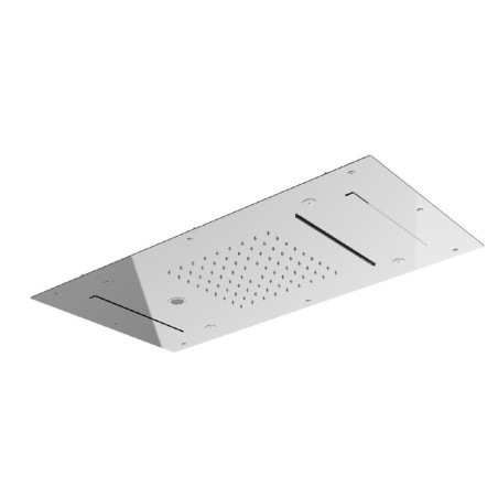 Fratelli frattini 90948 soffione anticalcareo da incasso a soffitto a 4 funzioni 70x40 cm