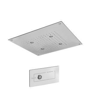 Fratelli Frattini 90909 soffione anticalcareo in acciaio inox da incasso a soffitto 40x40 cm