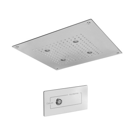 Fratelli Frattini 90909 soffione anticalcareo in acciaio inox da incasso a soffitto 40x40 cm