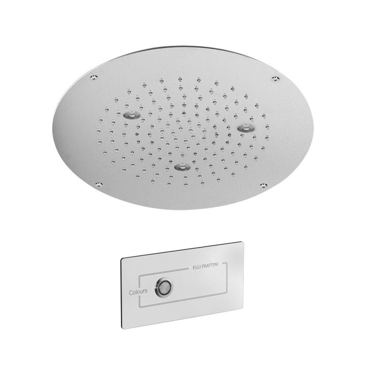 Fratelli Frattini 90910 soffione anticalcareo in acciaio inox da incasso a soffitto Ø 42,5 cm