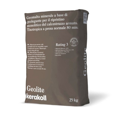 Kerakoll GEOLITE malta minerale protezione ripristino calcestruzzo 25 KG Grigio