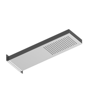 Fratelli Frattini 90605 soffione pioggia anticalcareo in acciaio inox a parete 40x16,5 cm