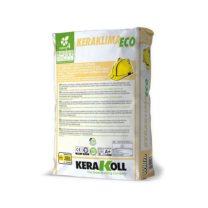 Kerakoll KERAKLIMA ECO adesivo rasante pannelli isolanti 25 KG bianco