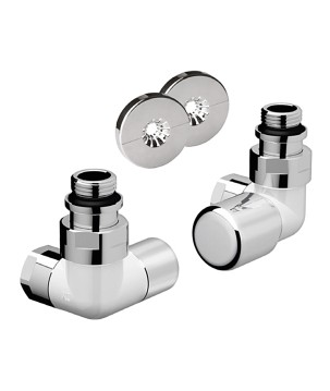 Far 0156 12BC Kit bianco cromato con ingresso acqua a destra serie TOPFAR 1/2"