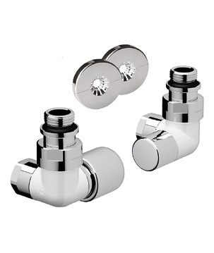 Far 0157 12BC Kit bianco cromato con ingresso acqua a sinistra serie TOPFAR 1/2"