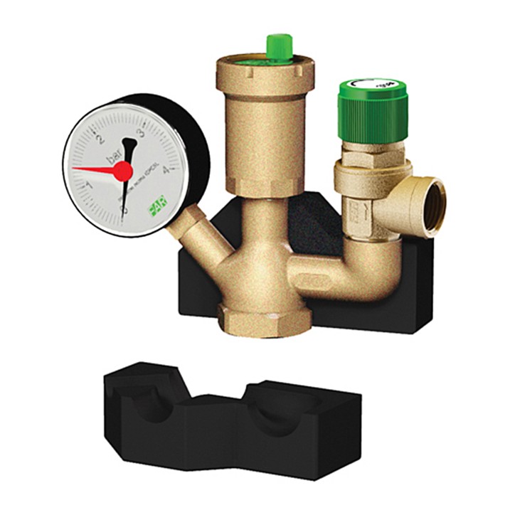 Far 2113 gruppo separatore d'aria per impianti di riscaldamento completo di guscio di coibentazione 1"