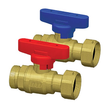 Far 3034 valvola d’intercettazione gialla a sfera attacchi M-F con calotta mobile 3/4"