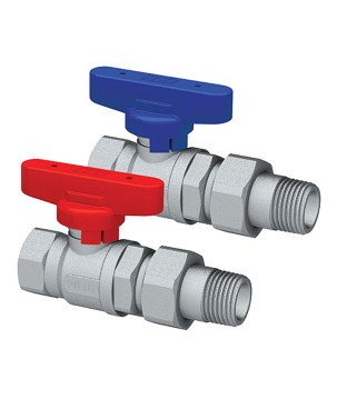 Far 3079C valvola d'intercettazione cromata a sfera attacchi M-F 1/2" con bocchettone