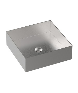 Fratelli Frattini 89330 lavabo da appoggio 400x400 mm completo di piletta push universale serie BORGIA