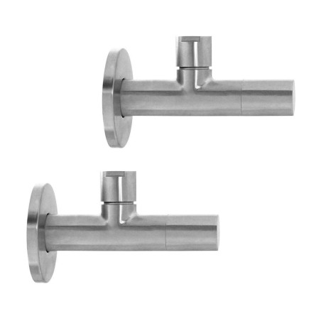 Fratelli Frattini 69539 coppia rubinetti arresto per sottolavabo in acciaio inox serie PEPE XL 316